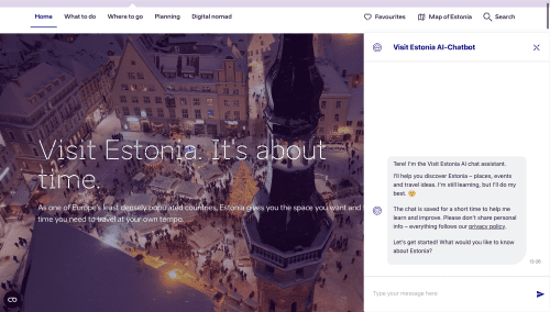 AI Chatbot Now Helps Millions of Travel Enthusiasts Discover Estonia