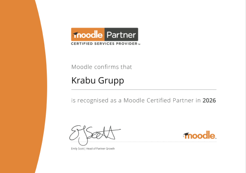 Krabu Grupp sai Moodle’i sertifitseeritud partneriks Eestis